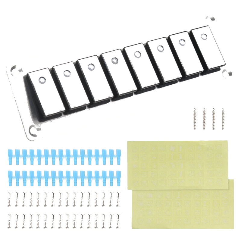 Boat Car 8 Rocker Switch Panel with LED Light