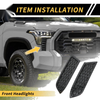 Toyota Tacoma Carbon Fiber Pattern Headlights Grille Vent Cover (16–23)