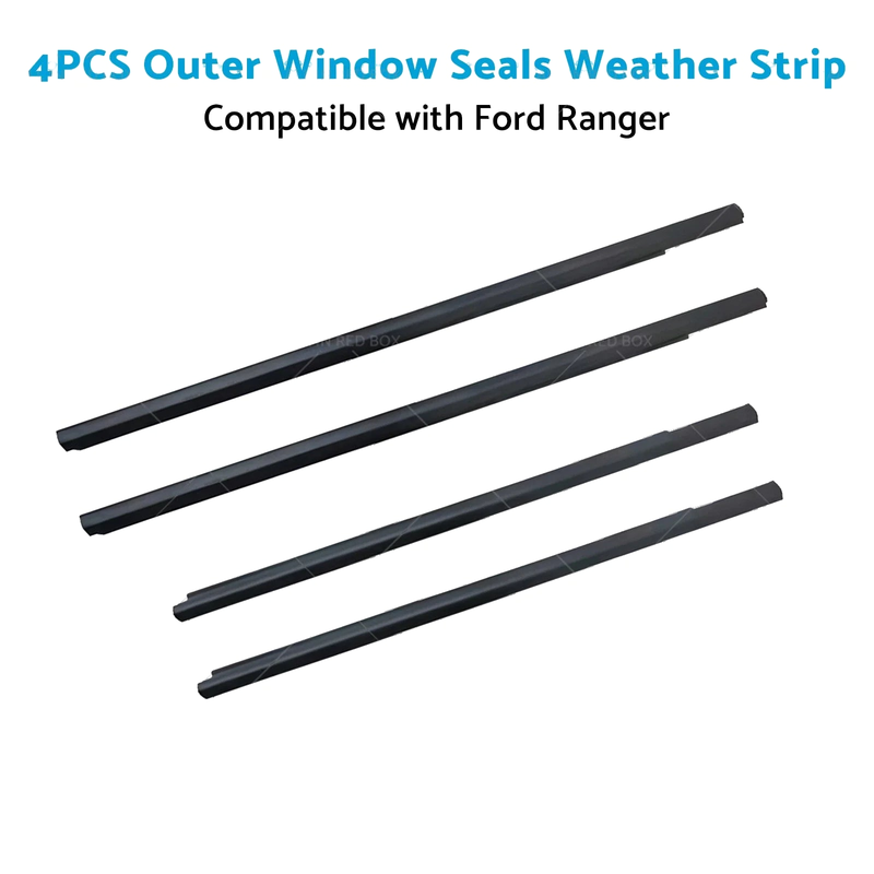 Ford Ranger 4 x Outer Door Window Rubber Seals (2012-2021)