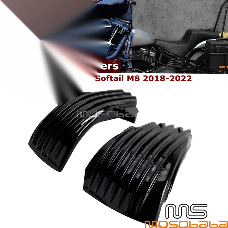 Harley Softail Street Bob ABS Battery Side Cover Black Ribbed (2018-2022)