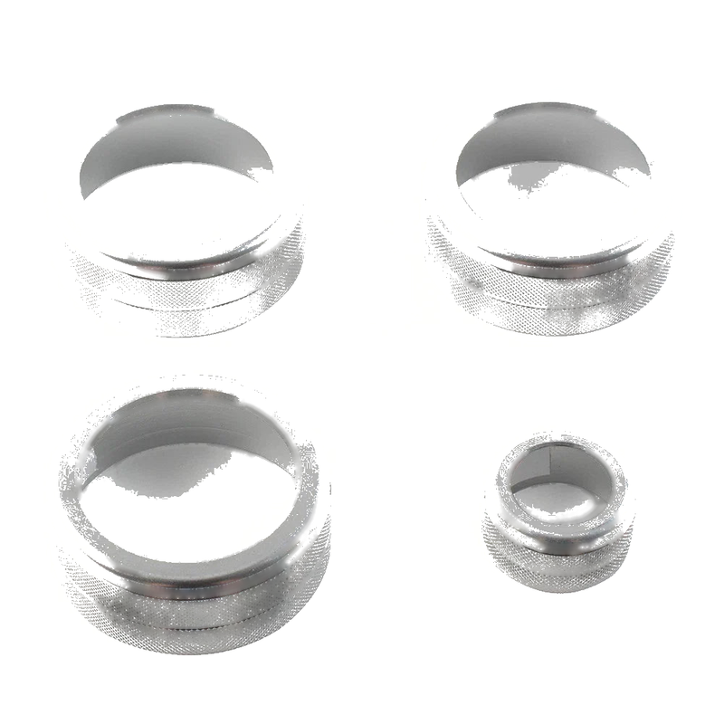 Honda Civic (2022 - Present) Silver 4 x AC Climate Control Knob Ring Covers