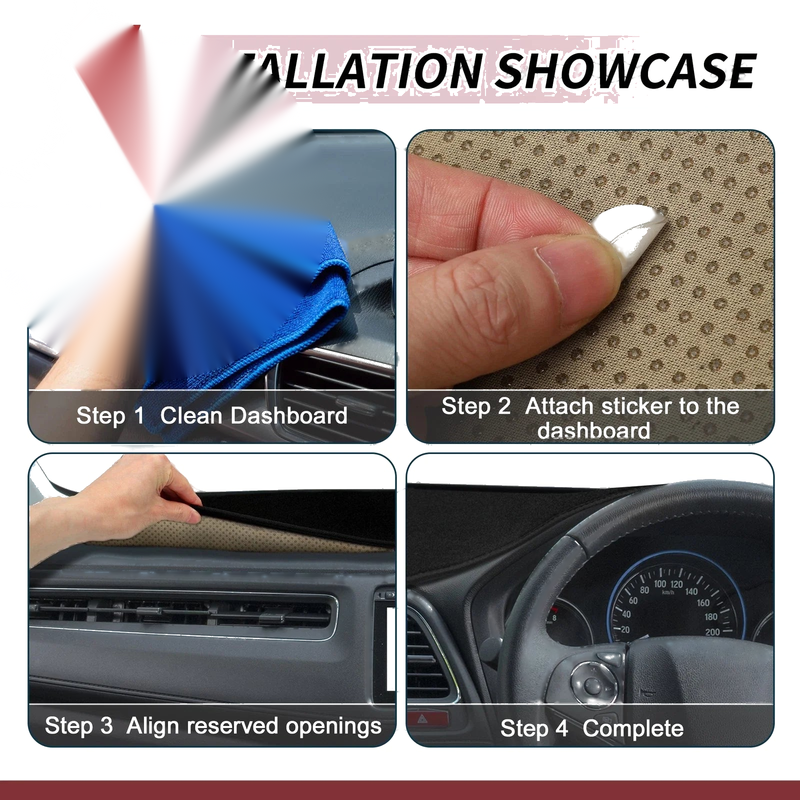 Toyota RAV4 2019-2021 Sun Protector Black Dashboard Cover Mat