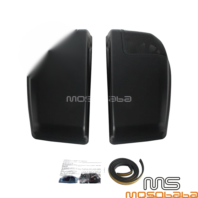 Harley Road Glide FLTRX & Street Glide FLHX Black Saddlebag Speaker Lids Covers (2015-2023)