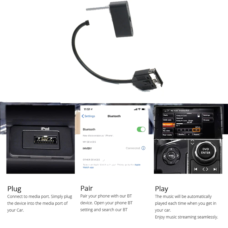 Land Rover Range Rover Bluetooth AUX Adapter 30pin (2002-2012)