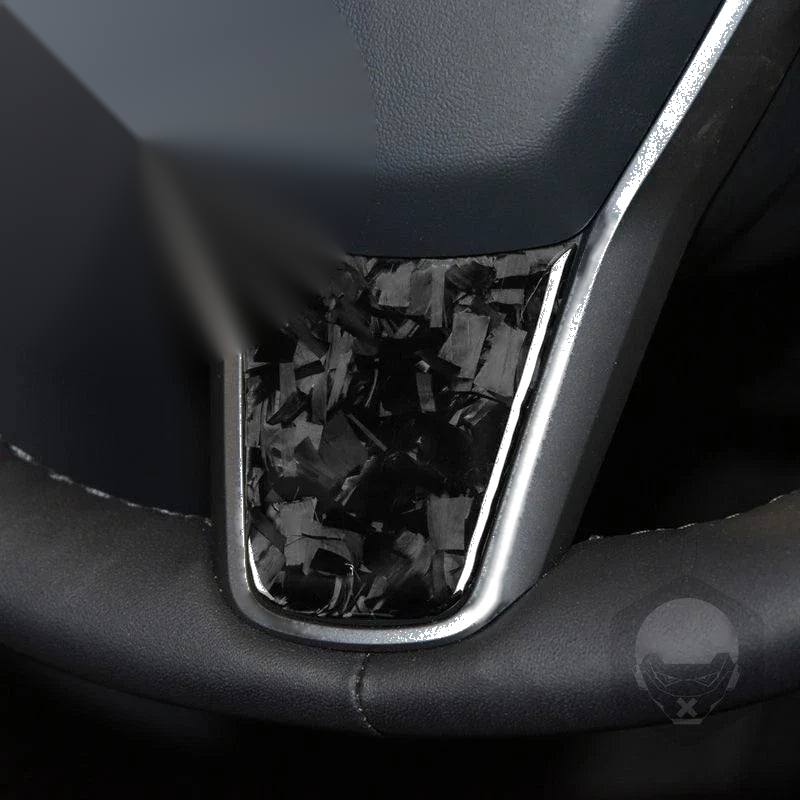 Tesla Model 3 / Y Forged Carbon Fiber Steering Wheel Lower Trim