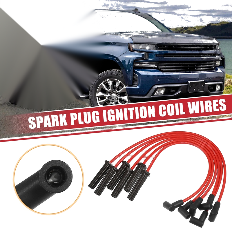 Chevy 194 216 235 6-Cylinder 6 x Spark Plug Wire Ignition Coil Cable
