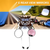M8 Motorcycle Handlebar Silver Tone Pink Iron Rear View Mirrors