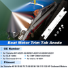 Yamaha 40-130 HP Outboard Motors Trim Tab Anode Zinc