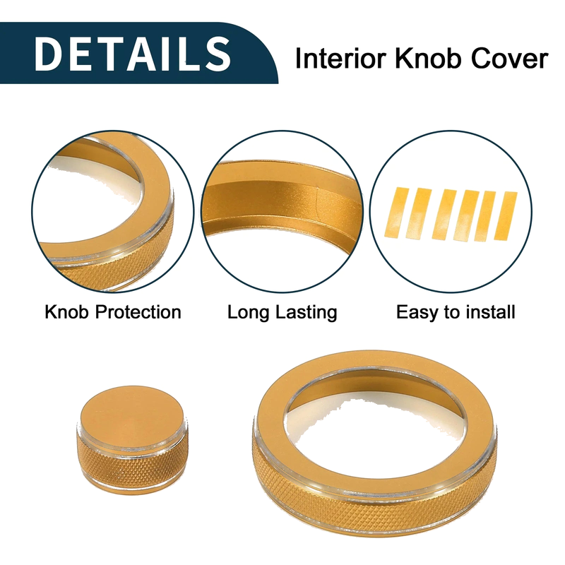 Land Rover Range Rover Evoque Media Knob Covers 4 x Gold Tone (2012-2018)