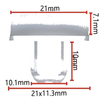 Vehicle White 20 pcs Front Bumper Cover Clip Retainer