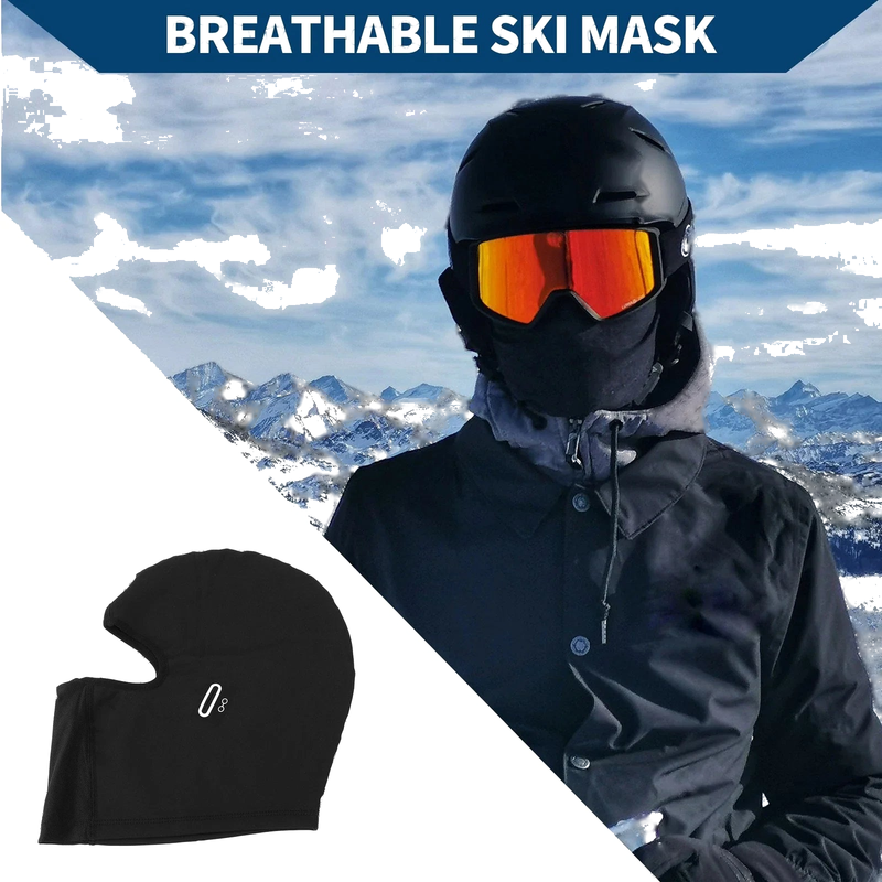 Balaclava Face Mask with Glasses hole Short Ski Sun Hood Masks Motorcycle Black