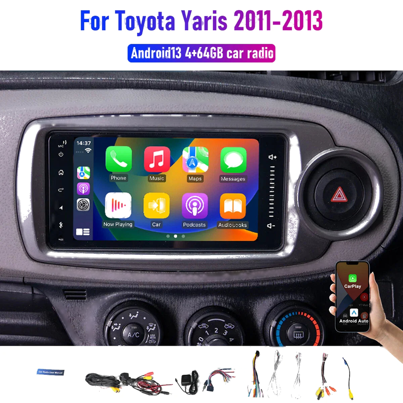 Toyota Yaris Apple CarPlay Android Auto BT Radio (2011-2013)