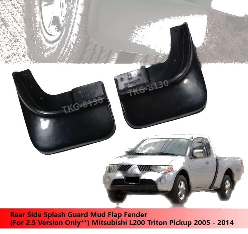 Mitsubishi L200 Triton (2005-2014) - 2 x Mud Flaps Rear Splash Guards