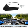 Motorcycle M8/M10 Rear View Mirrors Polygonal Shape Handlebar Mirror Black