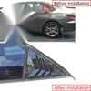 Toyota Camry 7th Carbon Fiber Window Louver Shutter Cover 2x (2012–2017)
