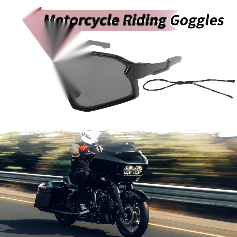 Motorcycle Riding Goggles Black Lens Black Gray Frame Triacetyl Cellulose