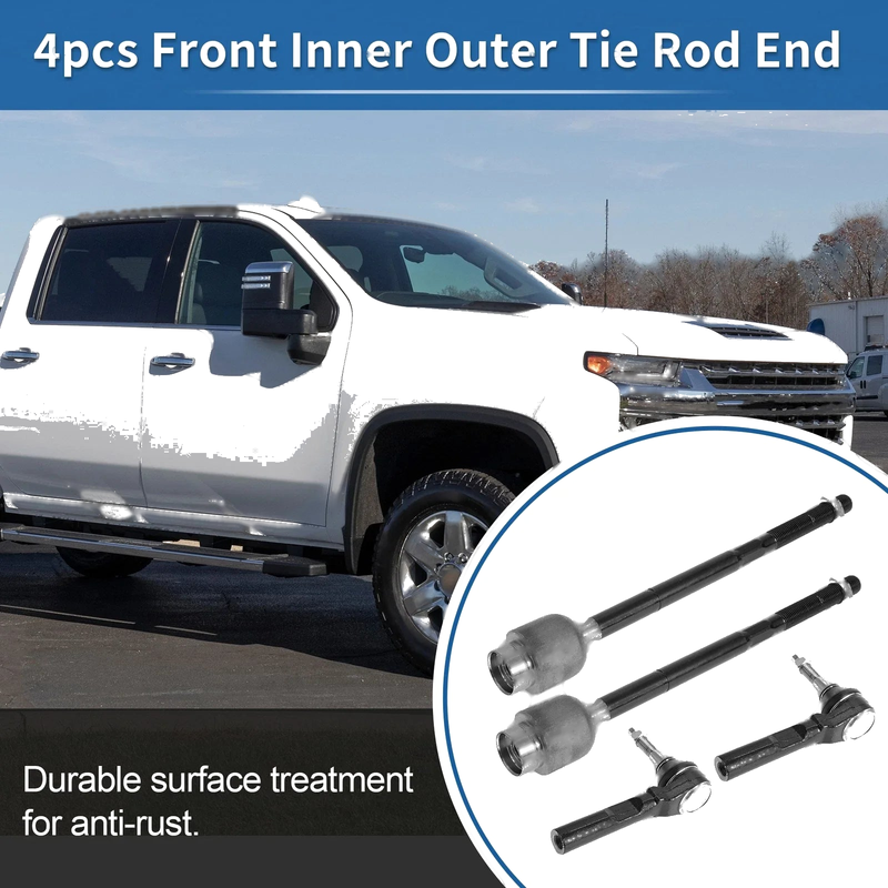 Chevrolet Malibu 4pcs Front Inner Outer Tie Rod End Link (2004-2012)