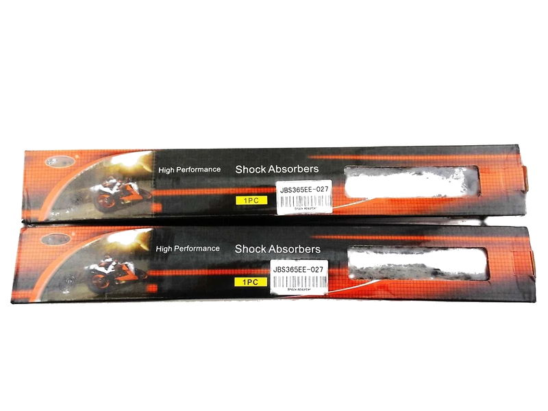 Honda CR125M Elsinore 365mm JBS Orange/Chrome Shock Absorbers (1973-1978)