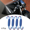 Motorcycle 4 x 55mm Exhaust Pipe Spring Stainless Steel Blue