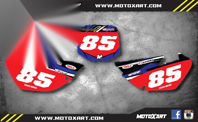 Yamaha YZ 85 Custom Number Plate Stickers/Decals (2002-2014)