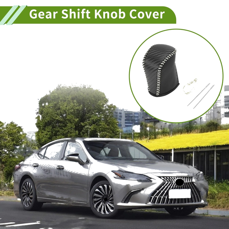 Lexus NX300 Gear Shift Knob Cover 2 x Black Carbon Fiber (2014-2021)