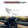 Motorcycle Riding Goggles Silver Tone Lens Transparent Frame Cycling Sunglasses