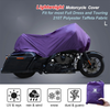 L Half Cover Motorcycle Cover Outdoor Waterproof Dust Protector Purple