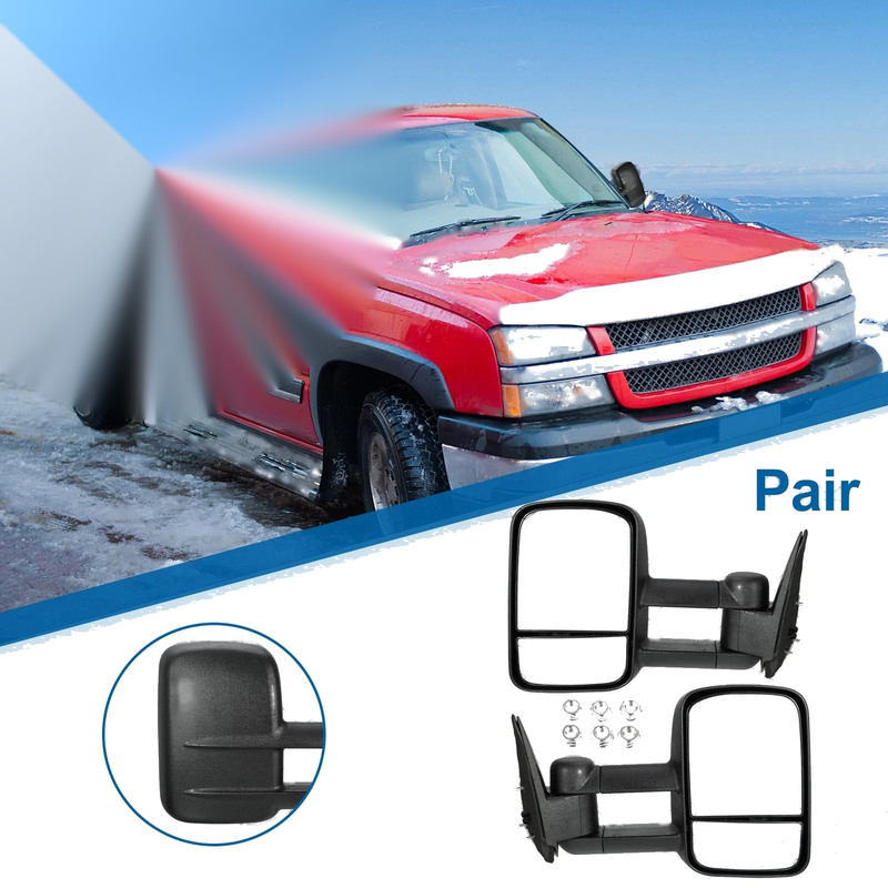 Chevy Silverado Avalanche Suburban GMC Cadillac Pair Tow Mirrors