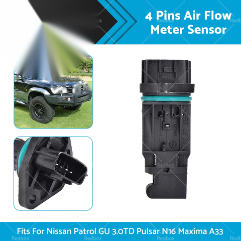 Nissan Patrol GU, Pulsar N16, Maxima A33 Mass Air Flow Sensor (2000-2007)