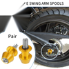 Motorbike 1 Pair Swingarm Spools 10mm CNC Gold Tone Sliders