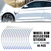 Motorcycle 16pcs / Wheel Rim Sticker Reflective Stripe Multicolor