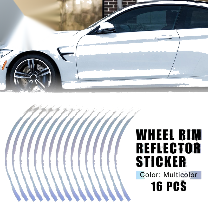 Motorcycle 16pcs / Wheel Rim Sticker Reflective Stripe Multicolor