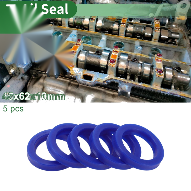 Oil Seal 45x62x10mm TPU Rotary Shaft Seal 5 Pcs