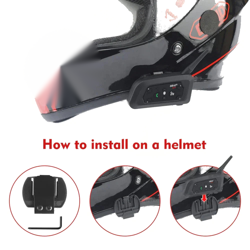 Motorcycle - 6 Riders EJEAS V6 Pro Bluetooth Helmet Intercom