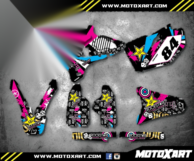 YZF 450 Custom Stickers Full Kit RUSH STYLE Decals (2014-2017)