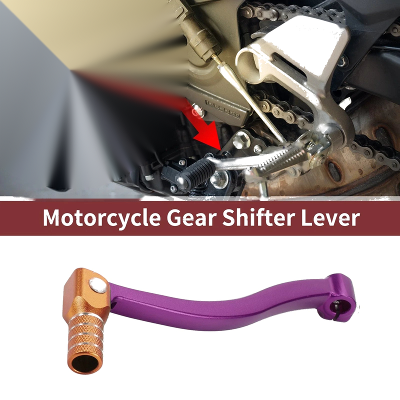 Kayo T6 Folding Motorcycle Gear Shifter Lever Purple Lever Orange Head
