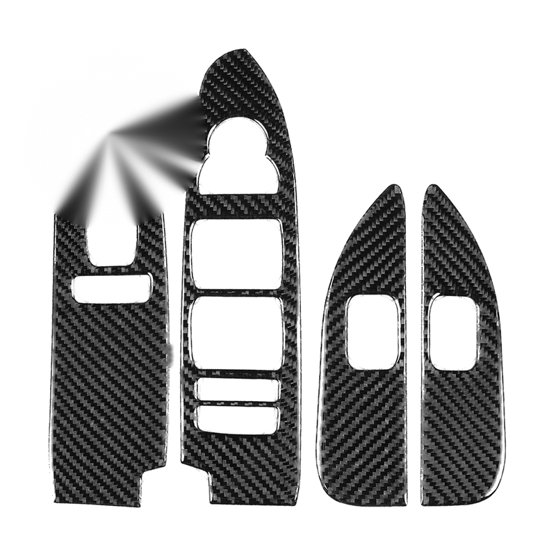 Cadillac CTS 08-13 4Pcs Carbon Fiber Front Window Control Covers