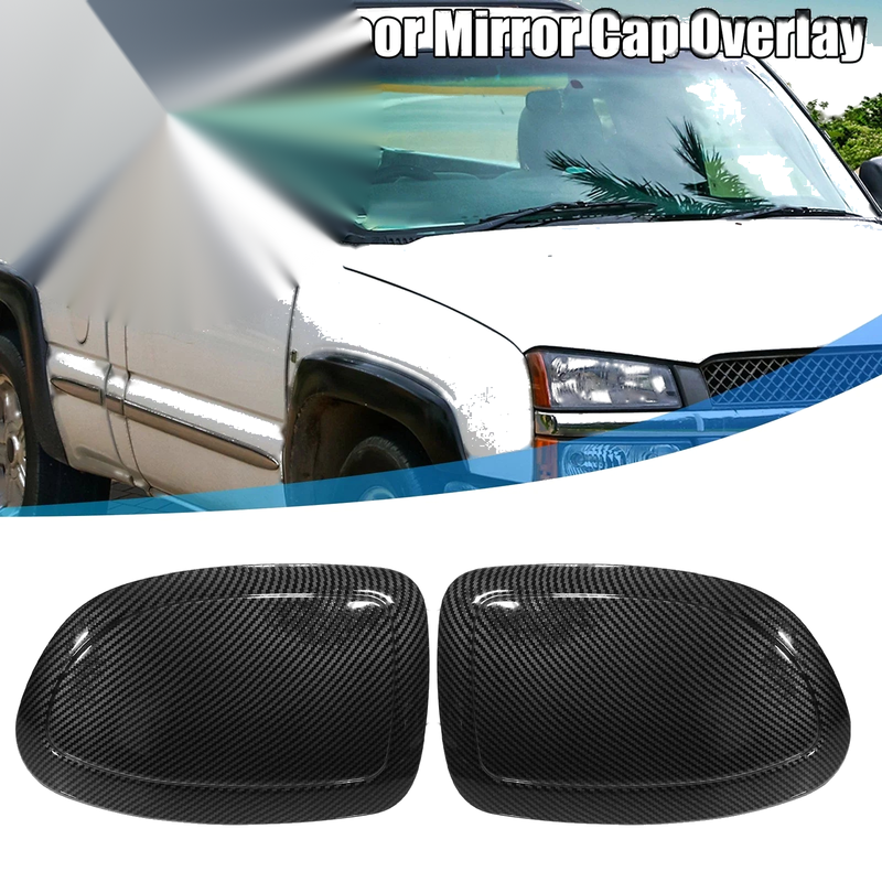 GMC Yukon Carbon Fiber Pattern Black 1 Pair Rearview Mirror Cap