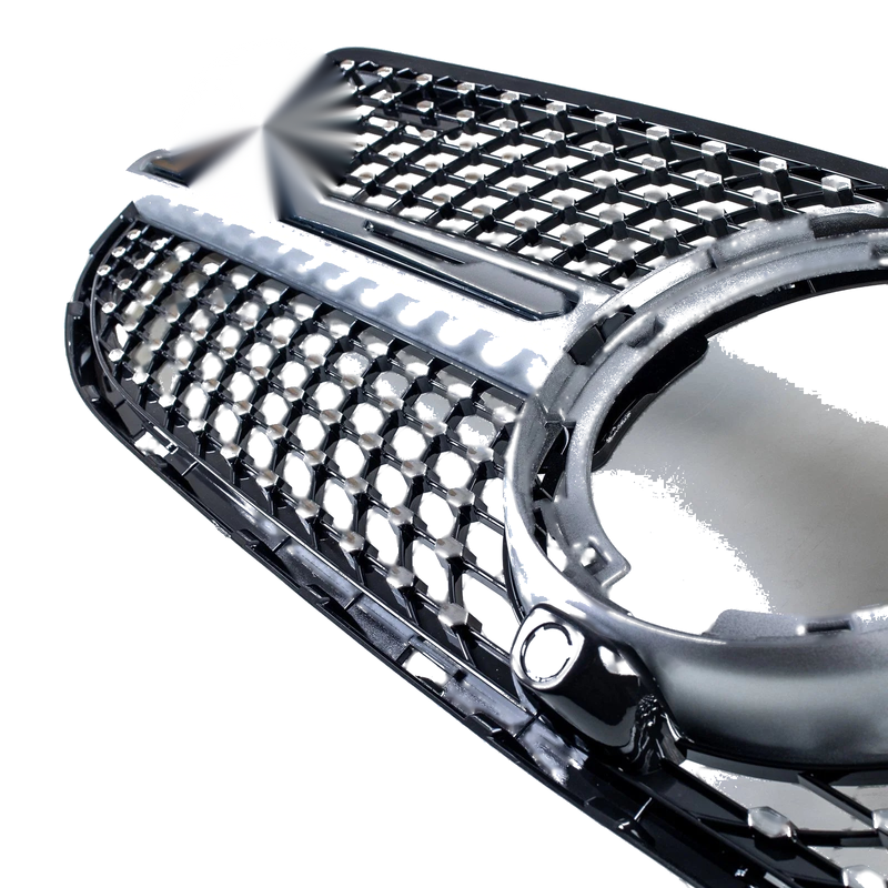Mercedes Benz X253 Silver Diamond Slats Front Grille (2020-2022)