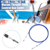 Boat Marine Throttle Shift Control Box Cable with Clevis Blue