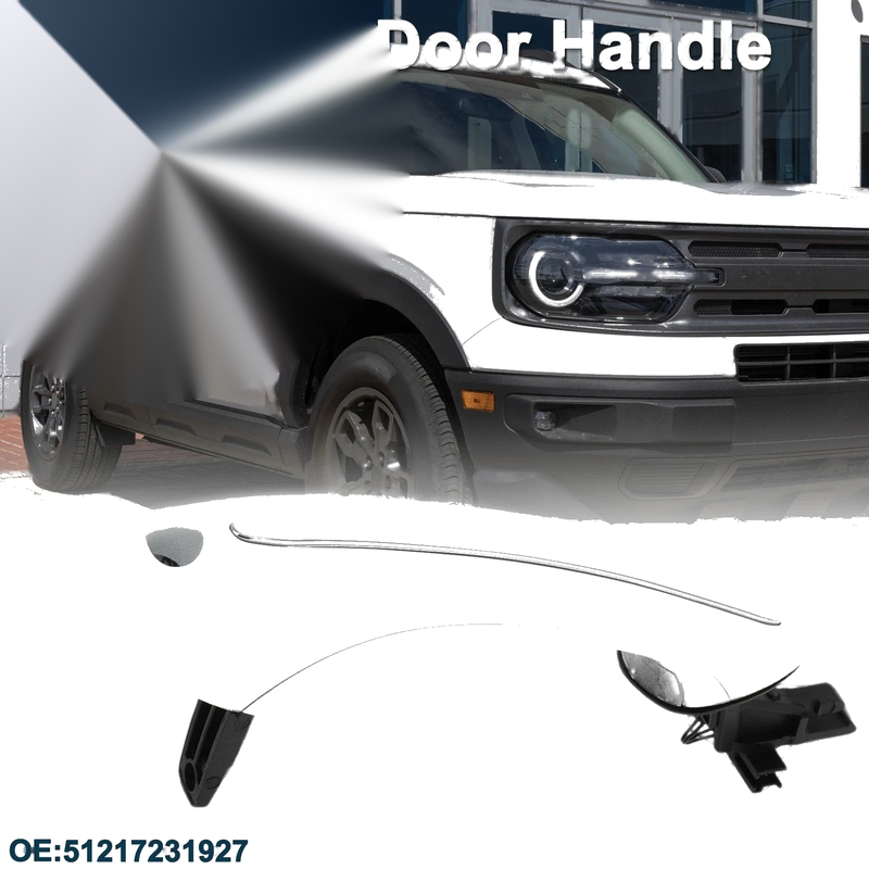 BMW 5 6 7 F12 Front Left Black Exterior Door Handle (2011-2017)