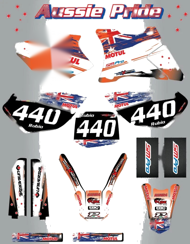 KTM 150 SX AUSSIE PRIDE Custom Graphic Kit (2011-2012)