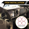 Toyota Tacoma AC Vent Dashboard Decoration Rings Red (2016–2023)