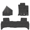 Toyota Prado 150 Series Front & Rear Moulded Rubber Car Floor Mats