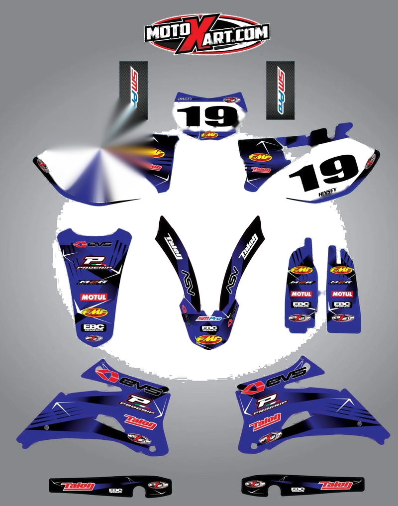 Yamaha WRF 250 Custom Graphic Kit Decals (2007-2013)
