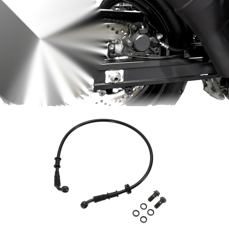 Motorcycle 60 cm Motorcycle Brake Clutch Oil Hose Nylon PU Stainless Steel Wire Braid