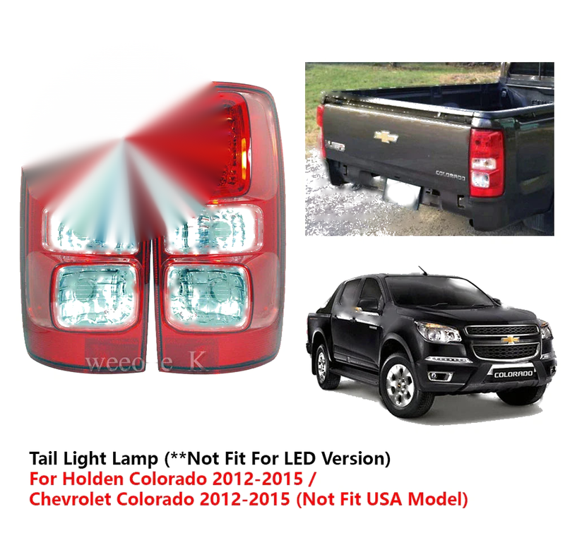 Chevrolet Holden Colorado 2 x Tail Lights (2012-2015)