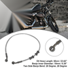 Motorcycle Brake Clutch Oil Hose 60cm 23.62" Banjo Bend Silver Tone