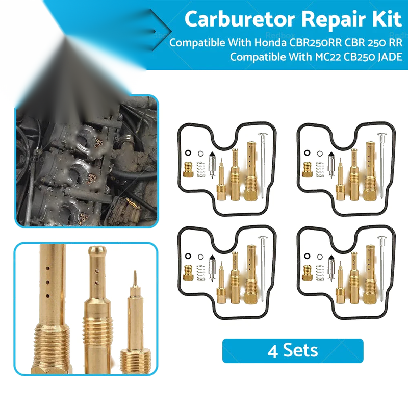 Honda CBR250RR CBR 250 RR MC22 CB250 4 x Carburetor Repair Kits