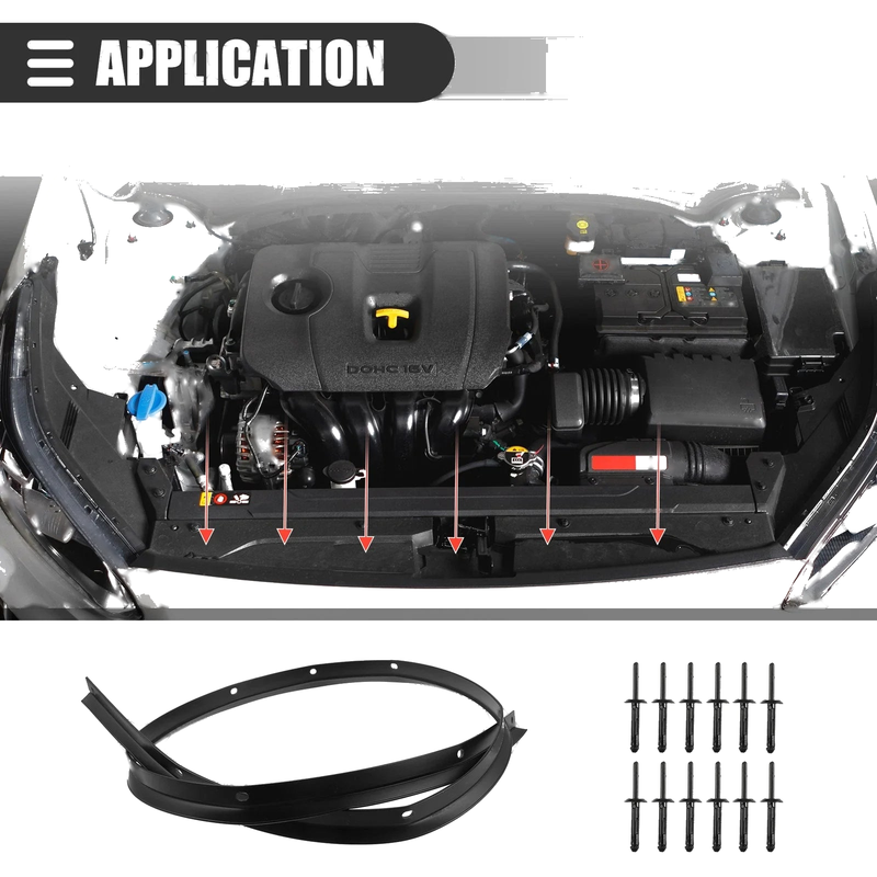 Dodge Challenger Front Bumper Hood Seal with Rivets (2008 - 2023)